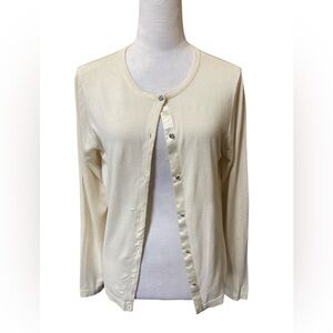 Jaclyn Smith Rhinestone Button Cardigan